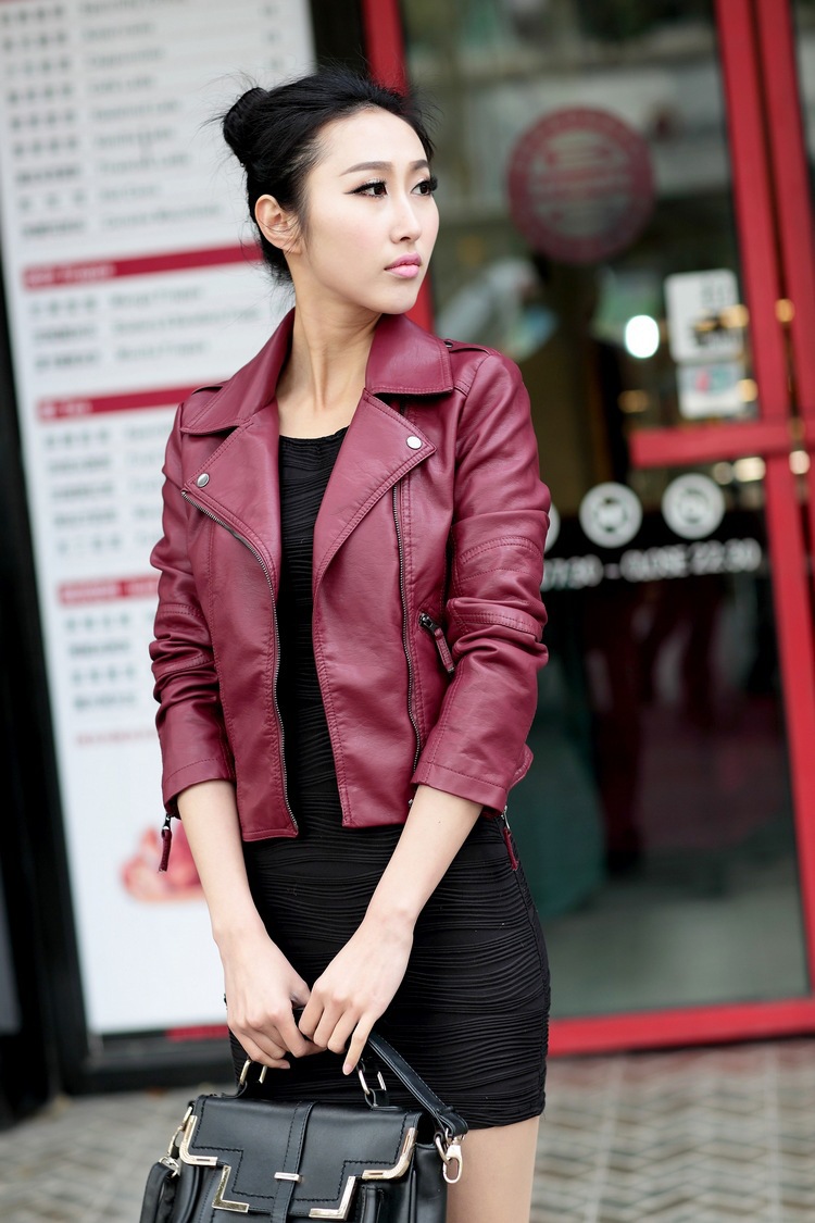 Womens Jackets & Coats | Eva’ Leather Biker Style Jacket Women Coat Clothing Jackets & Coats